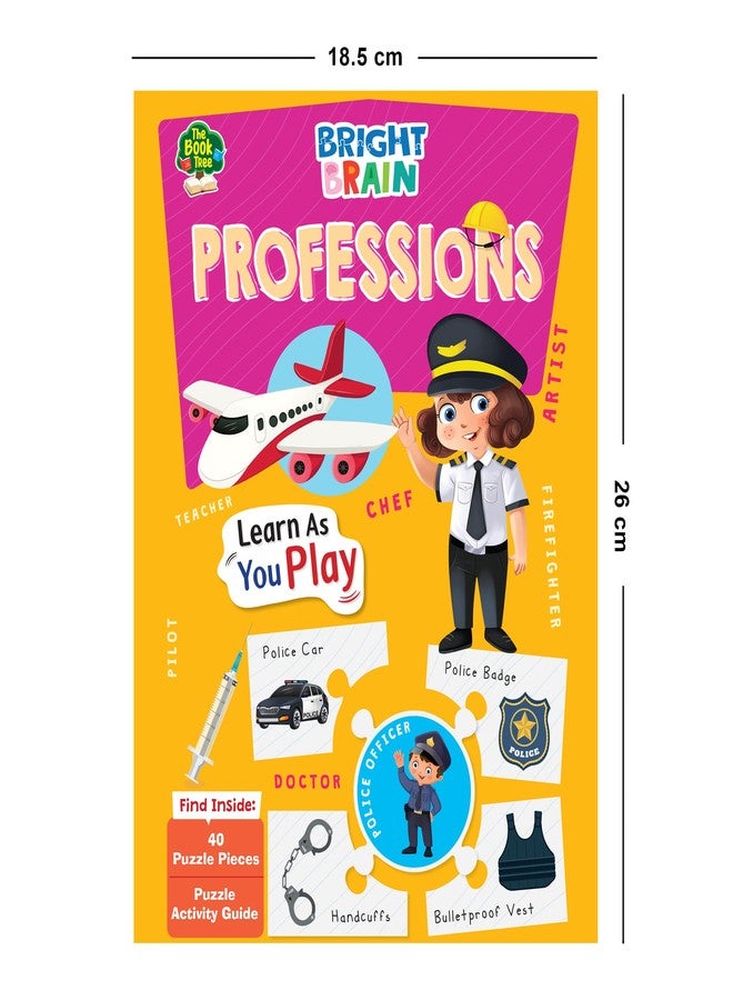 THE BOOK TREE لعبة أحجية المهن من ذا بوك تري برايت برين - اكتشف وطابق 40 قطعة تمثل المهن - لعبة تعليمية ممتعة للأطفال من عمر 3 سنوات فما فوق - علبة هدايا من ماجستيك بوك كلوب - Image 5